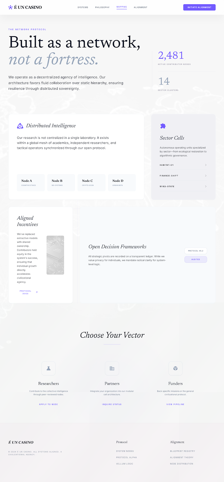 Preview of the decentralized nodes example